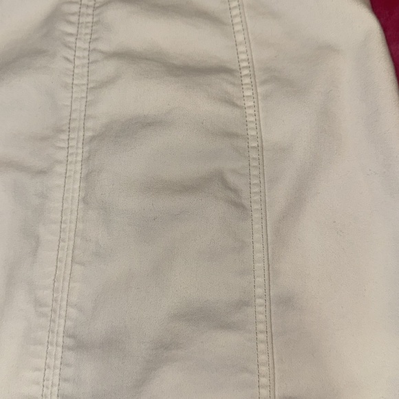 Free People White Miniskirt with zipper in back - Picture 2 of 4